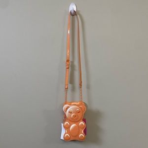 Betsey Johnson Orange Bear Crossbody Bag